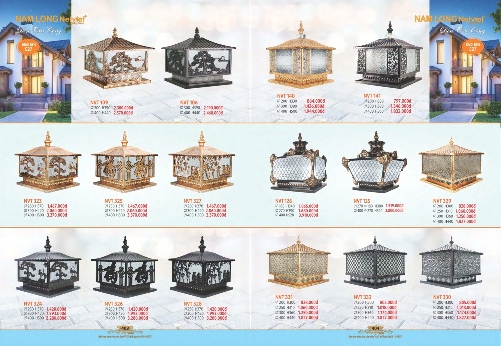 Bảng giá đèn trang trí Nam Long